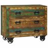 vidaXL Credenza Marrone 80 x 30 x 65 cm Legno Recuperato Massello