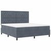 vidaXL Letto a molle con materasso Grigio scuro 180 x 200 cm Velluto