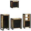 vidaXL Set di mobili per il bagno 4 pz Marrone e Nero 40 x 35 x 90 cm