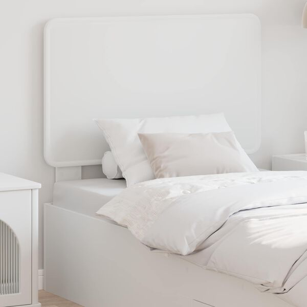 vidaXL Testiera con testiera Bianco 75 cm Legno multistrato