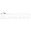 vidaXL Cuccia Cani da Esterno Tetto Argento 14x2x2,5 m Acciaio Zincato