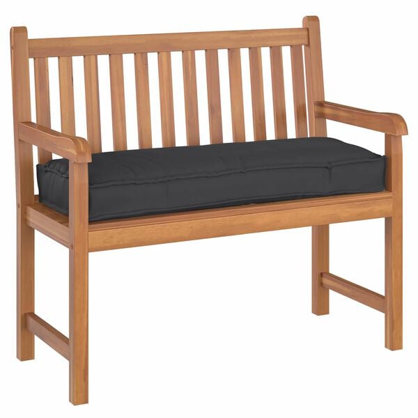 vidaXL Cuscino Nero 110 x 40 x 8 cm Tessuto Oxford