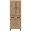 vidaXL Credenza con cassetto Rovere artigianale 69,5 x 34 x 180 cm