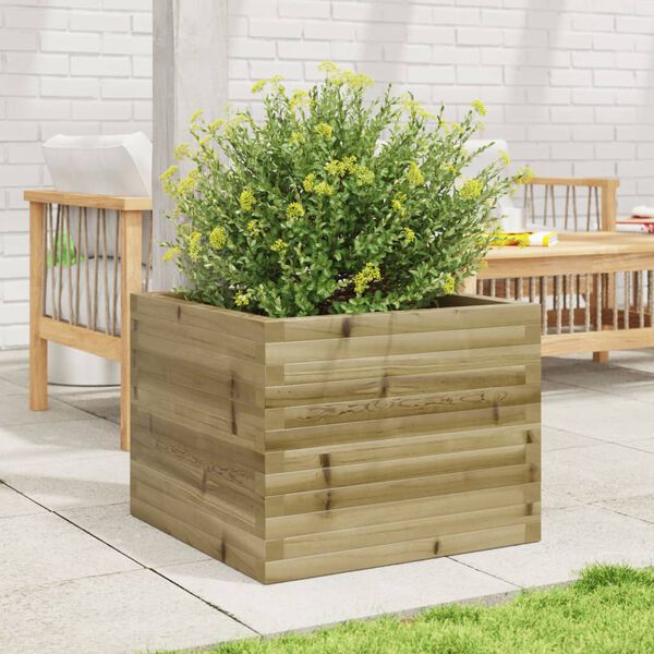 vidaXL Fioriera da Giardino 60x60x46 cm in Legno di Pino Impregnato