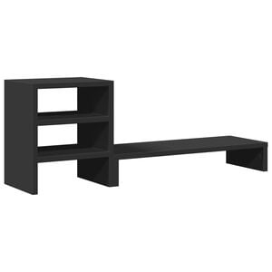 vidaXL Supporto Monitor con Organizzatore Nero in Truciolato
