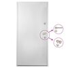 vidaXL Porta Ingresso in Alluminio Bianca 100x200 cm