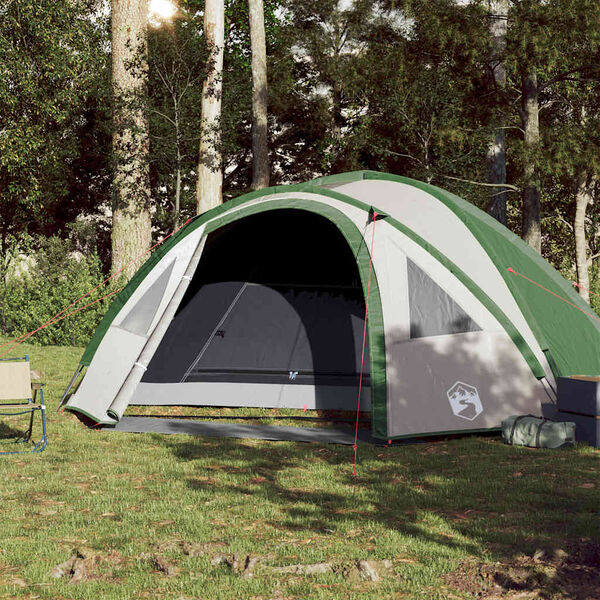 vidaXL Tenda da Campeggio a Cupola per 4 Persone Verde Impermeabile