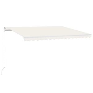 vidaXL Tenda Automatica con Sensore Vento e LED 450x300 cm Crema
