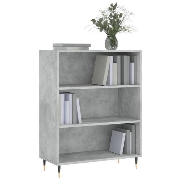 vidaXL Libreria Grigio Cemento 69,5x32,5x90 cm in Legno Multistrato