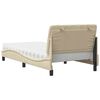 vidaXL Letto con Materasso Crema 100x200 cm in Tessuto