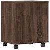 vidaXL Supporto per Stampante con Ruote Rovere Marrone 41x32x48 cm