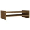 vidaXL Supporto per Monitor ambra 50x27x15 cm Legno Massello di Pino