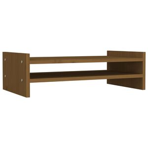 vidaXL Supporto per Monitor ambra 50x27x15 cm Legno Massello di Pino
