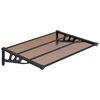 vidaXL Tettoia per Porta Nera 122x90 cm in Policarbonato