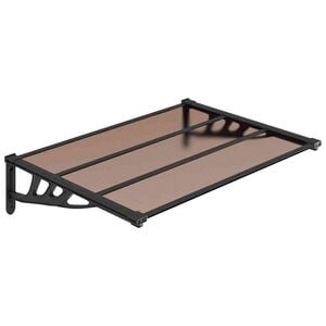 vidaXL Tettoia per Porta Nera 122x90 cm in Policarbonato
