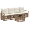 vidaXL Set Divano da Giardino 5 pcs Beige polyrattan