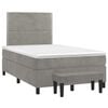vidaXL Giroletto a Molle con Materasso Grigio Chiaro 120x190cm Velluto