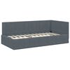 vidaXL Struttura Letto Angolare con Materasso 2 pcs Grigio Velluto