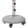 vidaXL Base per Ombrello in Granito con Ruote per Pali da 4-5 cm