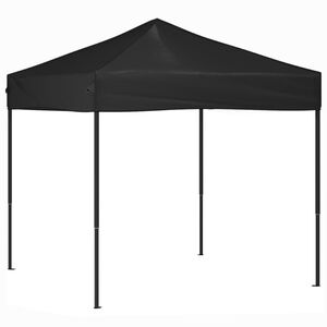vidaXL Tenda per Feste Pieghevole Nera 2x2 m