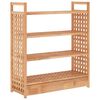 vidaXL Scarpiera con Cassetto 70x27x81 cm Legno Massello di Noce