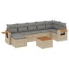 vidaXL Set Divano da Giardino 8 pz con Cuscini Beige in Polyrattan