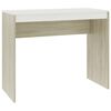 vidaXL Scrivania Bianco e Rovere 90x40x72 cm in Legno Multistrato
