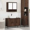 vidaXL Set Mobili da Bagno 2 pz Rovere Marrone in Legno Multistrato
