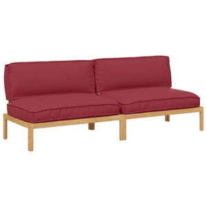 vidaXL Set di divani con cuscino Rosso Vino 240 x 80 x 69 cm