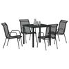 vidaXL Set da Pranzo per Giardino 5 pcs Nero