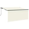 vidaXL Tenda retrattile Crema 300 x 200 cm Poliestere e Alluminio