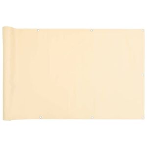 vidaXL Paravento da Balcone Crema 300x120 cm in PVC