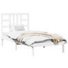 vidaXL Giroletto Bianco in Legno Massello 90x190 cm Single