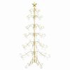 vidaXL Albero di Natale in metallo con supporto Oro 180 cm