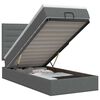 vidaXL Letto ottomano con materasso Grigio Scuro 100 x 200 cm Tessuto