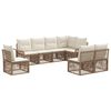 vidaXL Set Divano da Giardino 8 pz Beige polyrattan