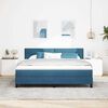 vidaXL Letto a molle con testiera Blu scuro 180 x 200 cm Velluto
