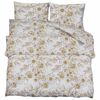 vidaXL Set Copripiumino Bianco e Marrone 225x220 cm in Cotone
