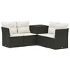vidaXL Set di divani 5 pz Nero e Bianco Crema