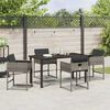 vidaXL Set da Pranzo per Giardino 5 pcs Grigio polyrattan