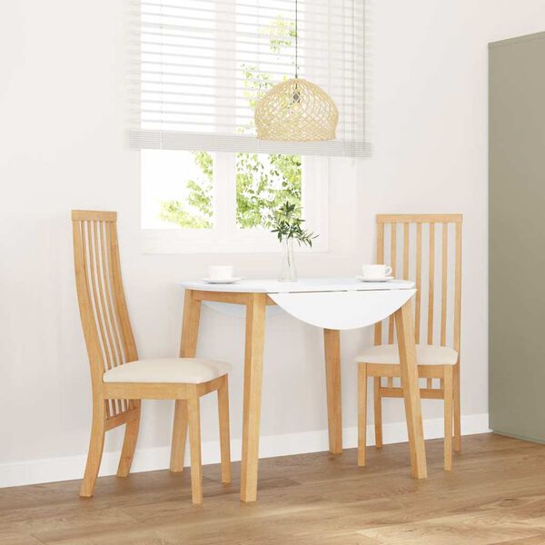 vidaXL Sedie da Pranzo con Cuscini 2 pz in Legno Massello di Hevea