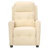 vidaXL Poltrona Massaggiante Crema in Tessuto