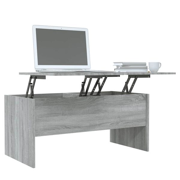 vidaXL Tavolino Grigio Sonoma 102x50,5x46,5 cm in Legno Multistrato