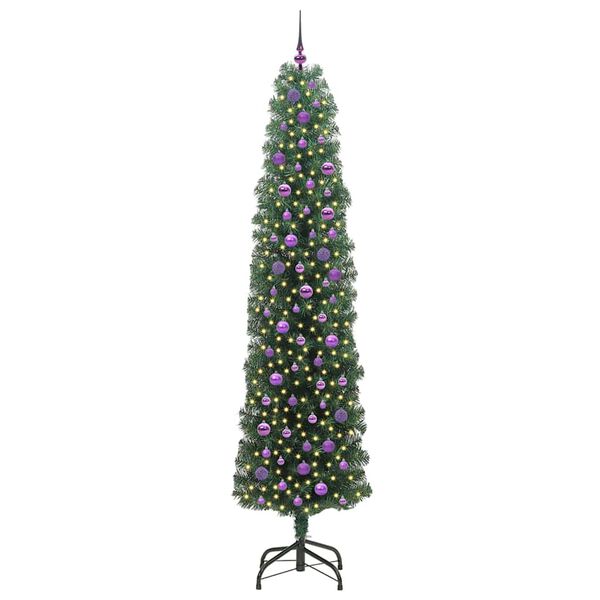 vidaXL Albero di Natale artificiale con 300 LED Verde 240 cm