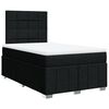 vidaXL Giroletto a Molle con Materasso Nero 120x190 cm in Tessuto