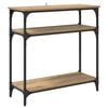 vidaXL Tavolo consolle Rovere artigianale 75 x 29 x 75 cm