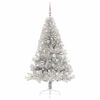 vidaXL Albero di Natale artificiale con luci integrate Argento 180 cm