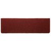 vidaXL Tappetini per scale autoadesivi 10 pz 65x21x4 cm Bordeaux Rosso Bordo rettangolare