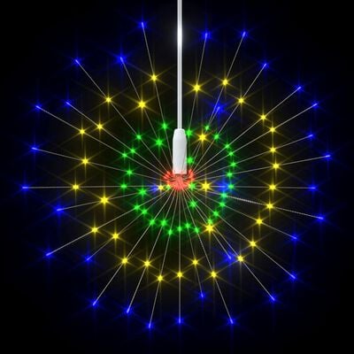 vidaXL Luci di Natale Fuochi Artificio 4pz Multicolore 20cm 560 LED