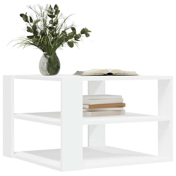 vidaXL Tavolino da Salotto Bianco 58x58x40 cm in Legno Multistrato